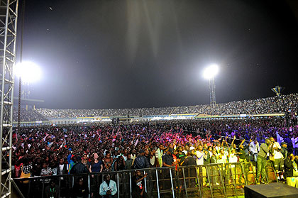 The stadium was full to the brim.