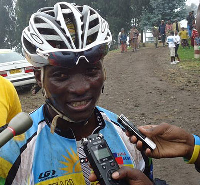 Abraham Ruhumuriza is among Africau2019s to cyclists.  The New Times / File.