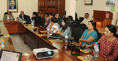 Private Sector Federation officials during a meeting with a visiting Indian delegation last month.  The New Times/File.