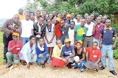 Students from Kenya, Uganda and Rwanda pose for a group photo after the conference. The New Times/Grace Mugoya