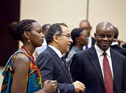 Some of the 100 best clients of SONARWA who were recognised. The New Times / T.Kisambira.