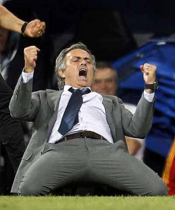 Jose Mourinho will be renewing his rivalry with Manchester United in the last sixteen of the Champions league. Net photo.