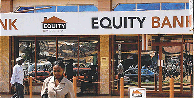 An Equity Bank branch in Kigali; From its Kenya home, the group has thrived across the EAC. The New Times / File