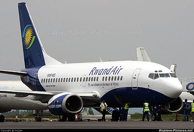 A RwandAir plane at Kigali International Airport. The New Times / File.