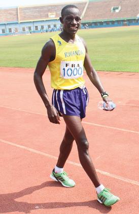 20km de Kigali-Robert Kajuga lifted the Men's category while Claudette Mukasakindi won the women category yesterday at Amahoro Stadium. The New Times / Plasir Muzogeye.