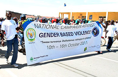 A campaign against Gender based violence. The New Times/File.