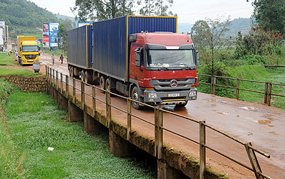 EAC introduced the Transport Observatory Project to monitor the movement of cargo trucks carrying cargos within the region. The New Times / File.
