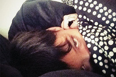 Duvet diva ... Rihanna. Net photo.