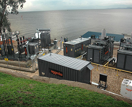Methane gas generators on the shores of L. Kivu. The New Times, John Mbanda.