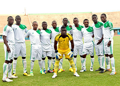 TEAM ON MISSION: Kiyovu squad pose ahead of a past match. The New Times/ T. Kisambira