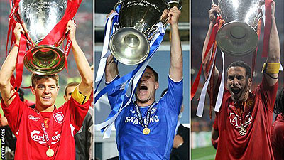 English teams Liverpool, Chelsea and Manchester United have won the Champions League for a combined nine times. Net photo.