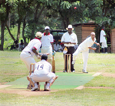 All-rounder Eric Dusabemungu Hirwa (left) was man of the match.   The New Times / Courtesy.