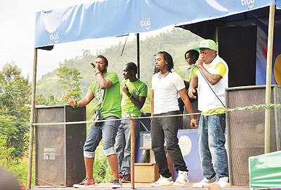 The Urban Boyz during one of their performances. The New Times / Plaisir Muzogeye.