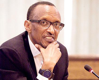  President Kagame fields questions from the media during the briefing yesterday. The New Times/T. Kisambira.