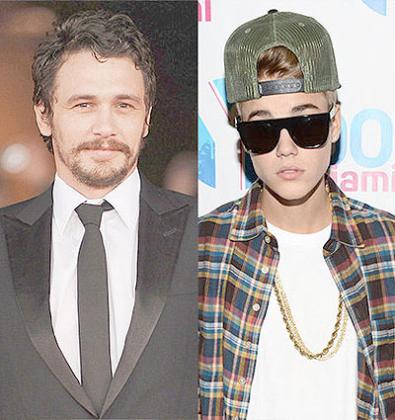 Franco and Bieber. Net photo.