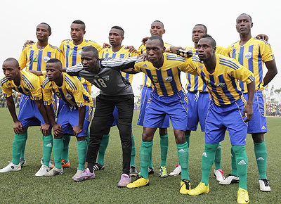 Amavubi stars ahead of a past match against Nigeriau2019s Super Eagles..  The New Times / File.