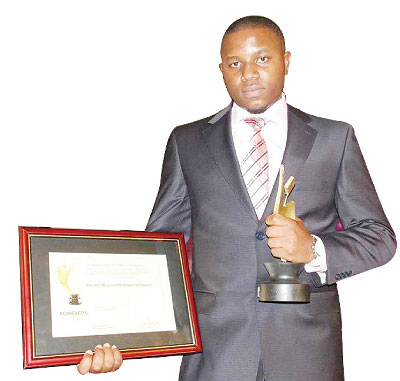 Just Jose after receiving the Young Achievers Award