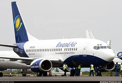 A fleet of RwandAir planes. The airline is one of those lined up for sale. 