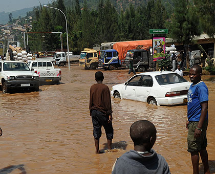 A flooded area around Nyabugogo and Gatsata. The New Times/ File