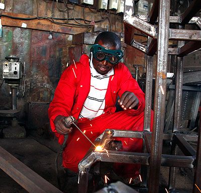 Metal fabrication is one of the areas that guarantees ready employment. The New Times / File.