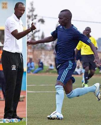 Police striker Ernest Kwizera will be hoping to make his former club pay for not showing much faith in him, while coach Eric Nshimiyimana (left) will be keen to prove that he made the right decision to let him go. Saturday Sport / T. Kisambira.