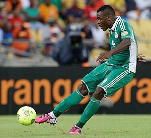 Four-goal joint leading competition scorer Emmanuel Emenike will be a major threat for the Burkinabe in Sunday's final. Net photo.