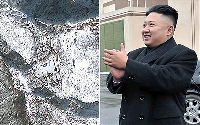 The Punggye-ri nuclear test facility in North Korea, (R) Kim Jong-un. Net photo.