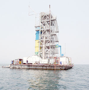 Lake Kivu Methane gas extraction plant operated by Kivuwatt. The New Times / File.