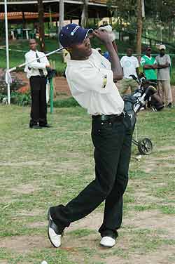 Emmanuel Ruterana is Rwandau2019s sole representative in this yearu2019s Barclays Kenya Open which tees off today at Karen Country Club in Nairobi.  The New Times / File.