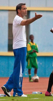 French coach Didier Gomes da Rosa believes Rayon Sport has at least one hand on the league title. The New Times / T. Kisambira.