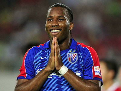 Drogba joined Shenhua following Chelsea's Champions League success last season. 