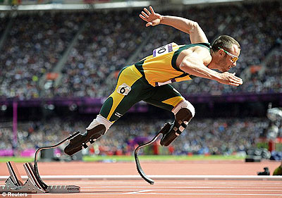 The athlete made history at the London 2012 Olympics becoming the first amputee sprinter to compete in the able-bodied Games. Net photo.