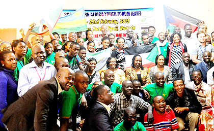 Some of the participants at EAYF yesterday. The New Times/ J. Mbanda.