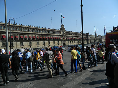 Zocalo square , section of the Presidential Palace.