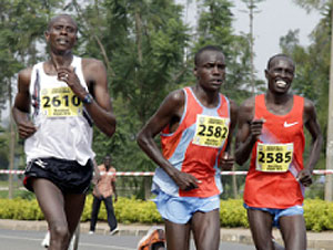 Athletes competing in a past Kigali Peace Marathon. Several Cross-country Athletes are undergoing training in Gicumbi, Northern Province. The New Times /  File.