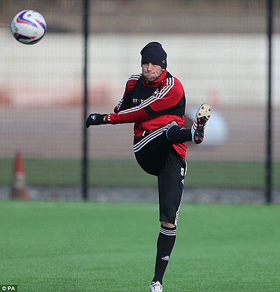 Swansea's Michu will hope to light up Wembley on Sunday afternoon. Net photo.