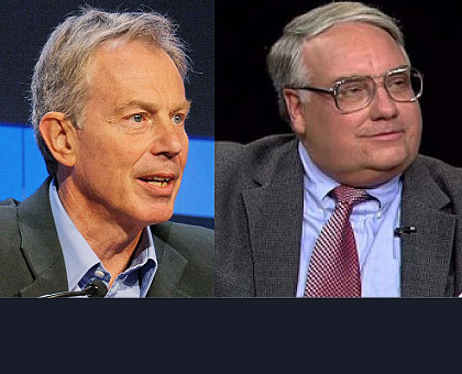 Tony Blair and Howard  Buffett 
