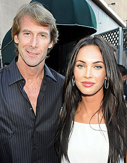 Michael Bay and Megan Fox attend the MTV Movie Awards on June 1, 2008 in Universal City, California. Net photo.