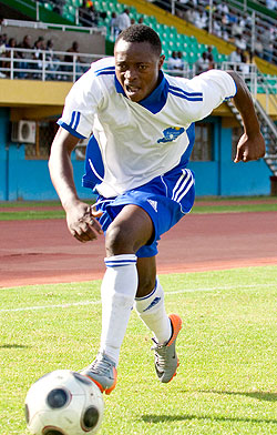 Striker Papy Kamanzi netted a second half hat-trick in a space of 20 minutes to help Rayon Sport to a 7-0 win over Rwamagana City. The New Times / File.