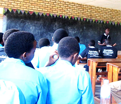 A student participant in the prelimanaries of the national debate at the weekend. The New Times/ Jean Pierre Bucyensenge.