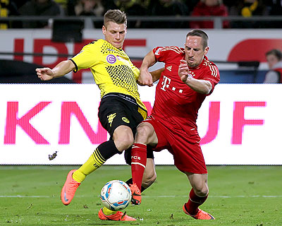 Borussia Dortmund and Bayern Munich meet in the first leg of the German Cup on Wednesday. Net photo.