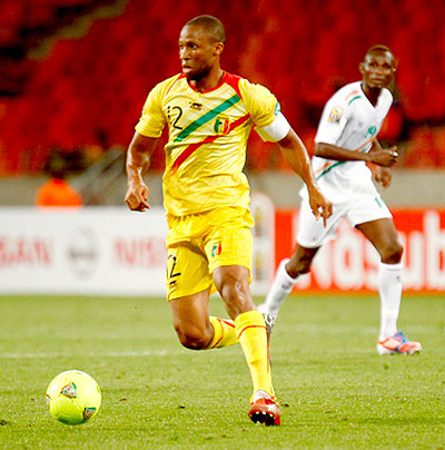 Former Barcelona midfielder Seydou Keita received a lot of praise from his coach ahead of this month's World Cup Brazil 2014 qualifier in Kigali.  Net photo.