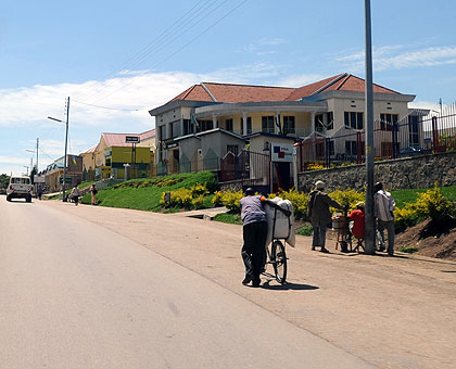 Ruhango town today boasts some modern buildings. The New Times/ Jean Pierre Bucyensenge. 