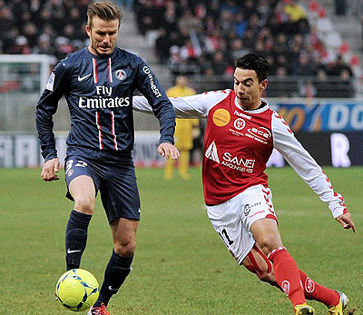 Second-half sub Beckham can't save PSG as Ligue 1 leaders crash to shock defeat. Net photo.