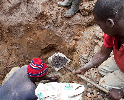 Coltan miners in Rutsiro at work. Lawmakers have commended government for putting emphasis on the sectoru2019s development. This was after Prime Minister Dr. Pierre Damien Habumuremyi ye....