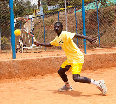 Ernest Habiyambere will lead Rwanda's junior team at the African tennis championships in Nairobi. (Photo T.Kisambira)