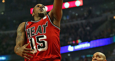 Mario Chalmers top scored with 26 points for the Heat. Net photo.