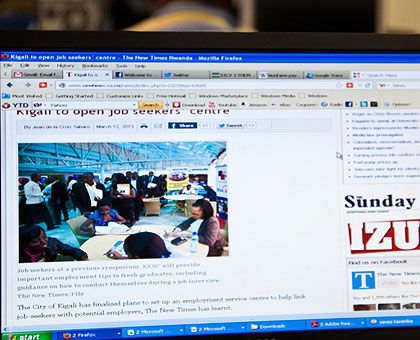 Previously Rwandans had opted for .com, .org, but more are now taking on the .rw domain. The New Times/ Timothy Kisambira. 