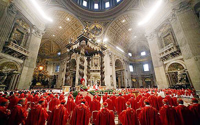 The 115 cardinals who will be responsible for electing the new pope.  Net Photo. 