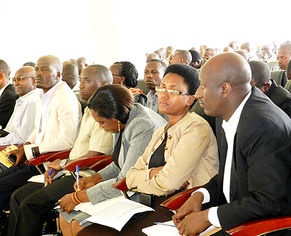  A section  of head teachers  and other  officials at yesterday .